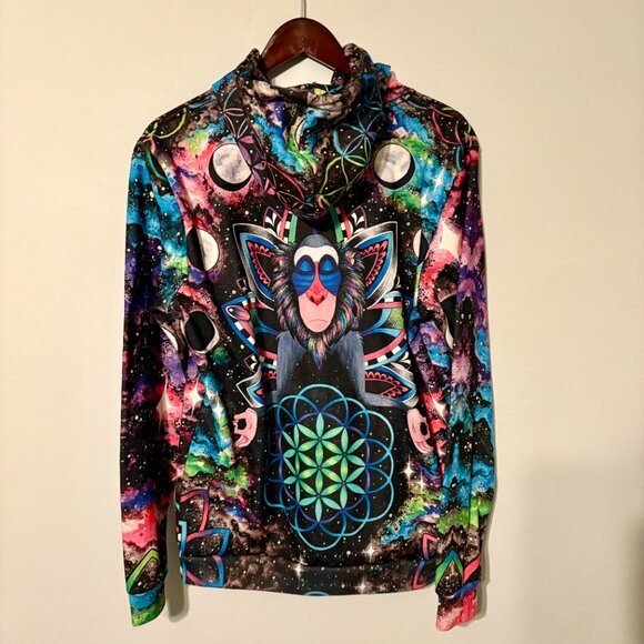 Electro Treads Size L Astral Rafiki Psychedelic Mandala Hoodie - Picture 2 of 4